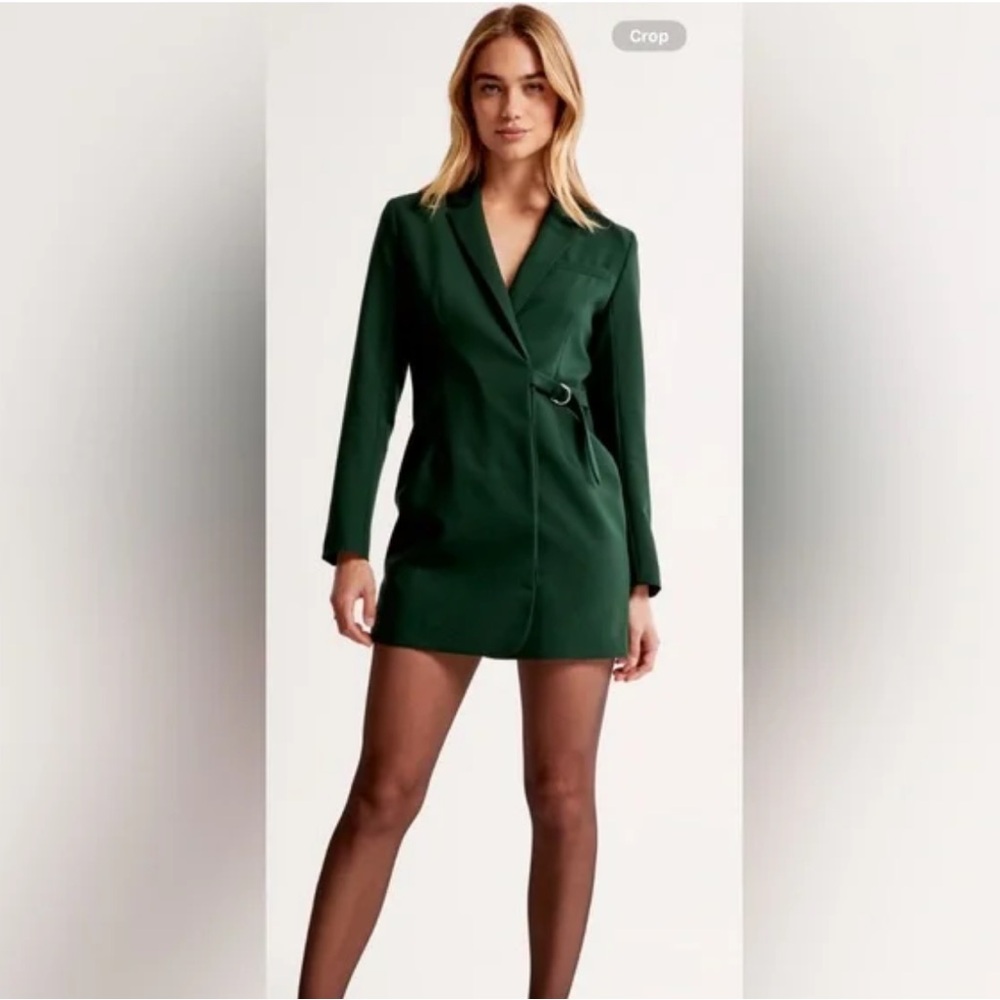 Abercrombie Side Belt Blazer Mini Dress Holiday Fall Professional Sz Medium Tall